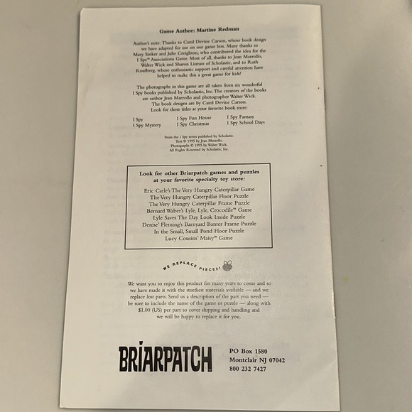 I SPY Memory Game - A Game of Picture Riddles by Briarpatch - Complete - Picture 7 of 8